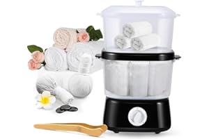 COULEEUR Scaldasalviette Elettrico, Scalda Salviette Riscaldamento Rapido a 202 F in 10 Minuti, 6L Grande capacità migliorata Scalda Asciugamani con Clip, Asciugamani per Spa/Viso/Uso Domestico(Doppio Strato)