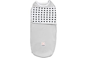 Nanit Breathing Wear Swaddle – Works Pro Babyphone zur Verfolgung der Atmung, bewegungssensorfrei, Echtzeit-Warnungen, 100% Baumwolle, Größe L (1 Packung), 3-6 Monate, Kieselgrau