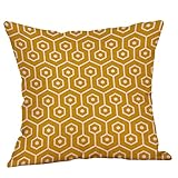 Dtuta Taie d'oreiller en moutarde jaune géométrique automne sse de coussin automne décoratif