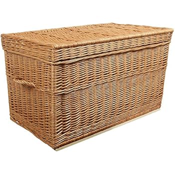 Spielzeugtruhe/Wäschetruhe mit Griffen Allzweck-Korb Truhe Aufbewahrung