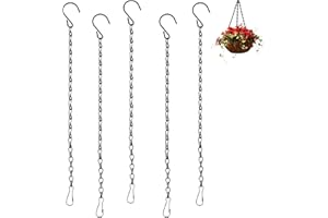 Chenyoyangfen 5 Pcs Black Hanging Chains garden chain and Indoor Outdoor Decorative chain for hanging baskets for Bird Feeders,Planters,Lanterns and Ornaments chains for hanging baskets black chain