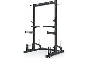 Atletica R7 półpółpółstelaż, wysokość 214 cm, stabilna, waga własna 102 kg, profesjonalne haki typu J Deadlift Station rura czworokątna 70 mm