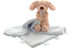 Ziggle - Puppy Baby Comforter - Newborn Essentials, Baby Blanket, New Mum Gifts, Baby Toys, Eco Friendly Comforter