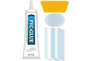 Paistely Kit Réparation Piscine, Kit Réparation Spa Gonflable, Kits Entretien Spa Étanche et Transparent, pour Matelas Pneumatiques, Structures Gonflables, Matériaux en EVA (60ML)