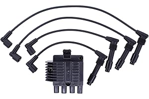 Ignition Coil Ignition Cable Set Block Ignition Coil Ignition Cable Rod Ignition Cable Distribution Coil Ignition Cable Set for Astra F CC Cabrio Combo Corsa Vectra B Vectra A 1.6 1.4