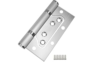 CATTLEYAHQ Bisagras de puerta de 2 Piezas, Bisagras de Acero Inoxidable Rodamientos de Bolas Bisagras para Puertas de Casa, Puerta de Habitación, Plateado