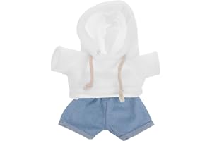 Garneck 1 Satz Plüschbärenkleidung Outfit -kleiderdekor Bären Sie Austauschbares Kleid Kapuzen -Sweatshirt & Hosen Tierisches Tuch Winzige Kleidung Plüschpuppenkleidung Stoff