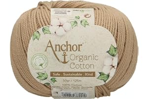 Anchor Organic Cotton 00107 - Hilo de algodón para ganchillo o punto (lavable a 60 grados)