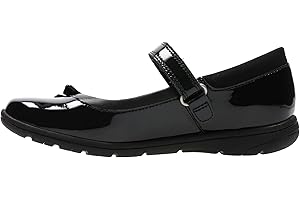 CLARKS SCHOOL Clarks Venture Star Girls Infant Leather Mary Jane School Shoes