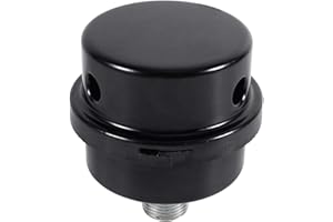 WALFRONT High Performance 3/8-Inch 16MM Air Compressor Intake Silencer Filter with Sound Muffler - Essential Replacement Part for Quieter Operation