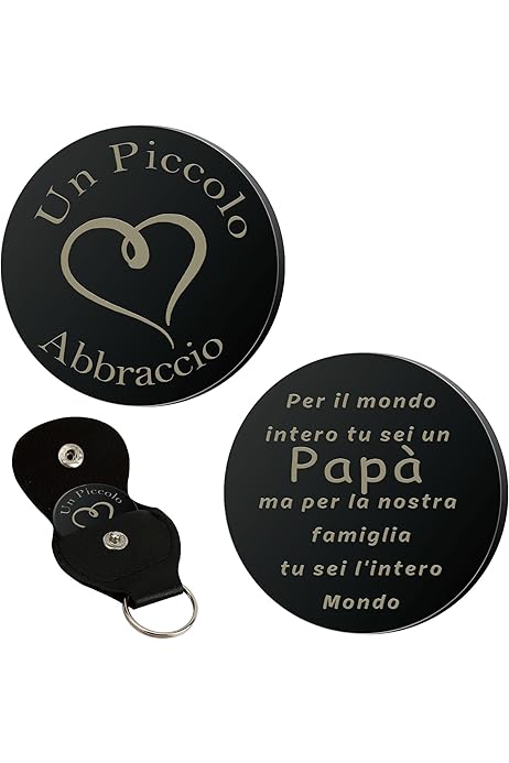 Portachiavi Inciso Per Papà - Regalo Personalizzato Per Festa Del Papà O Compleanno - Foto 3