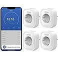 Gosund Smart WiFi Socket 16 A, WiFi Socket, Pack of 4, Smart Home Plug Works with Alexa Google Home, Power Consumption Measur
