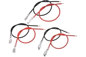 YOKIVE 30 pcs Femelle Bêche Sertissage Terminal, Maison Fil Connecteur avec Isolant Manchon Connecter Câble Excellent pour Cuisine, Bureau (Noir&Rouge, 0.25&0.11&0.19-pouce)