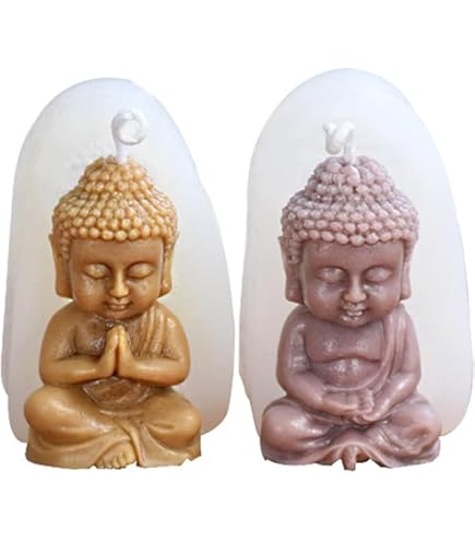 Chinois Moine Bouddha Bodhisattva Silicone Savon Moule,Fait à La Main Bougie Polymère Aromathérapie Époxy Argile Plâtre Chocolat Fondant Pâtisserie