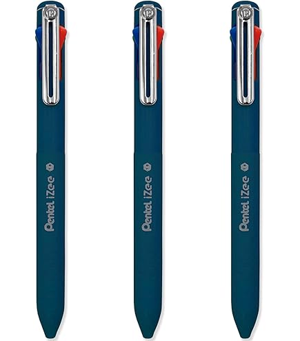 6 X BIC 4-Colour Retractable Ballpoint Pens With Ergonoic Grip
