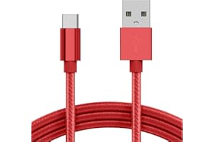 KP TECHNOLOGY Charger For Honor Pad X9 - Nylon Braided Charging Cable [6.6ft/2m] USB C to USB A 3.0 Charging Cable For Honor Pad X9 (RED)