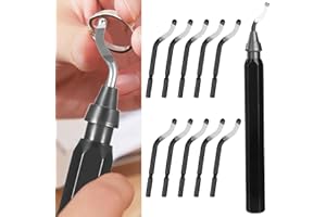 DILUSILK Deburring Tool with 10 High Speed Steel Rotary Burr Removal Blades Deburring Tool 3D Printing, Burr Reamer Tool, Ideal for Metal, Resin, PVC Pipes, Plastic, Copper Pipe