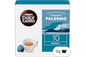 NESCAFÉ DOLCE GUSTO NESCAFÉ DOLCE GUSTO Espresso Palermo Caffè, 6 Confezioni da 16 Capsule (96 Capsule Compatibili Nescafé Dolce Gusto)
