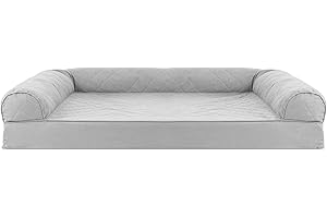 FurHaven Fodera trapuntata di ricambio per letto per cani, grigio argento, Jumbo (XL)