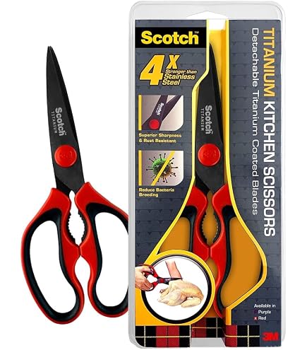 Munix GL-2150 Stainless Steel Scissors - 4.9 Inch Pointed Tip, Shock Proof Handles (Red) - View #9