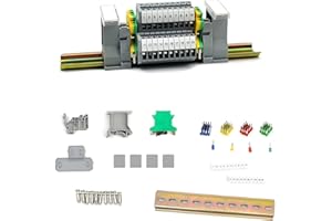 JINXIAN JINXM Reihenklemme DIN-Schienenanschlussblock-Kit MBKKB2.5 Klemme für Hutschiene Reihenklemmen Hutschiene Durchgangsklemmen für Hutschiene Schienenanschluss Block