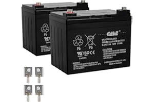 Casil CA12330 12V 33Ah Sealed Lead Acid Battery – 2 Pack – Maintenance-Free AGM – Nut & Bolt Terminals – for Mobility Scooters, UPS Systems, Solar, Backup Power