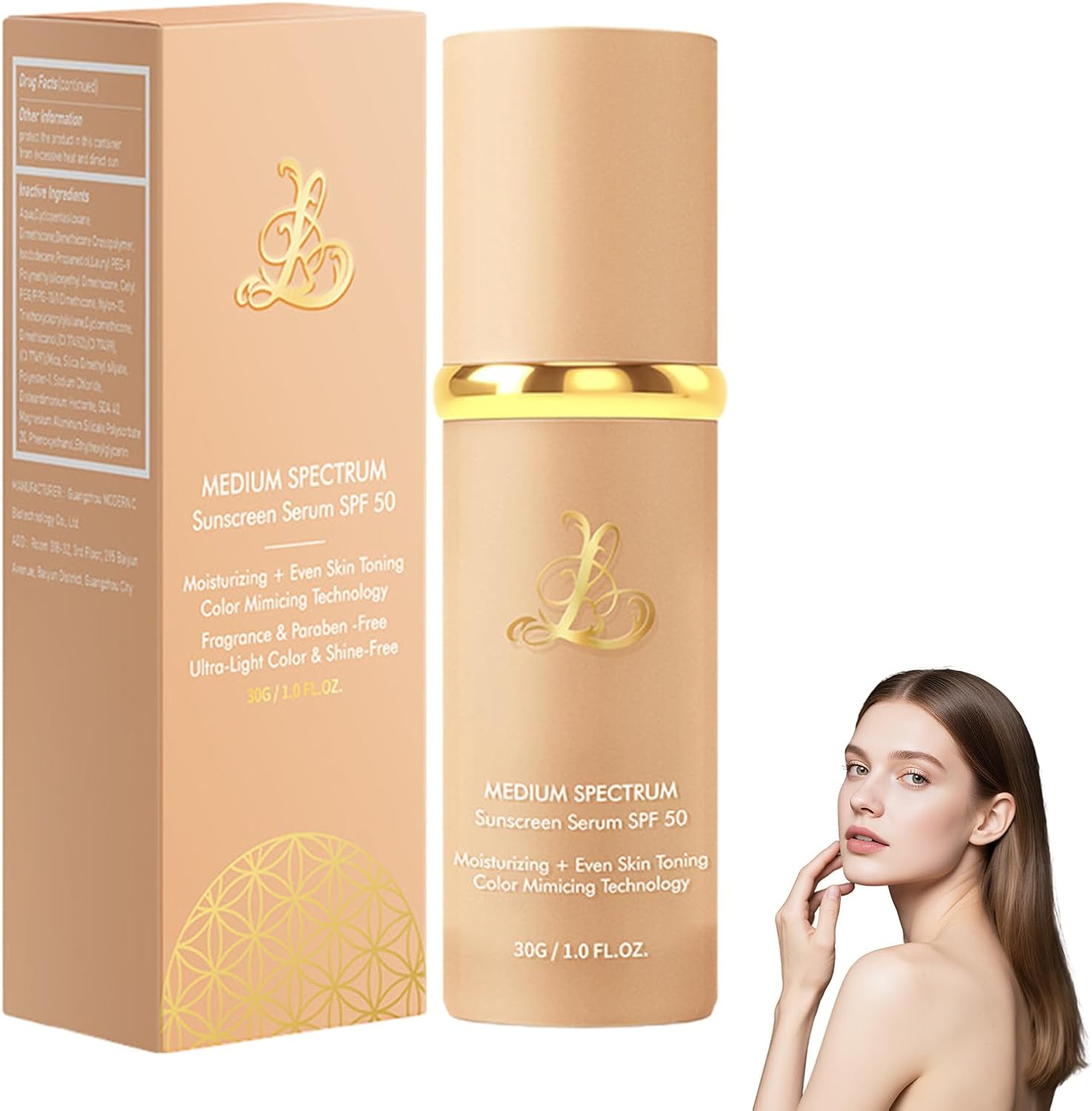 Infinite Love Maquillaje, 4 en 1 Base De Maquillaje Antiedad, Base De Maquillaje Que Cambia De Color SPF 50, Antiedad Hidratante, HidratacióN Duradera Para Corrector (1)