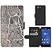 Produktbild PU Leder Wallet Case Folio Schutzhülle // M00158363 Betonstein Risse rissige // Sony Xperia Z4 E6553