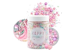 ‎HAPPY SPRINKLES HAPPY SPRINKLES Pastel Vibes 90g | Bunter Streusel Mix Mit Schokolade Zum Dekorieren | Ideale Tortendeko | Für Kekse, Eis & Kuchen Geeignet