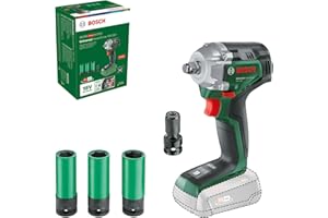 Bosch Akku-Drehschlagschrauber UniversalImpactDrive 18V-350 (kraftvolles Schrauben und Befestigen im Bauwesen; max. Drehmoment: 350 Nm; Sechskantadapter; Mutternschlüsselsatz; ohne Akku)