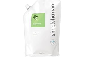 simplehuman, bolsa de recambio de jabón de manos líquido e hidratante, pepino, 1 L