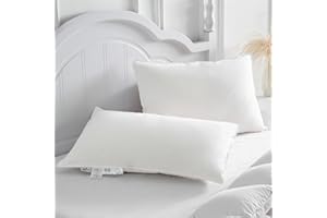 Homyrium Poduszka puchowa 50 x 75, zestaw 2 szt., poduszka 50 x 75, 3-komorowa, 100% puch i pierze, jakość hotelowa, 100% bawełniana poszewka, certyfikat Ökotex (940 g, 2 sztuki)