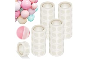 JRJRN 2000 Pezzi Palloncini Punti di Colla Nastro, 20 Rotoli Extra Forti Punti di Colla Su Entrambi I Lati per Palloncini, Punti Adesivi Rimovibili per Festa Compleanno Natale