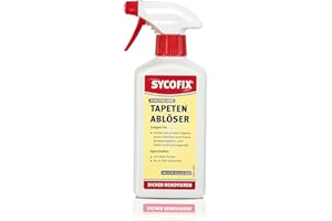 SYCOFIX Tapetenablöser extra-stark 500 ml mit Sprühkopf, Spray zum ablösen und entfernen von Raufaser- und Papiertapeten, Vinyl- und Vliestapeten, Leimfarbe, Tapetenlöser mit Zitronenduft, Aktiv-Konzentrat