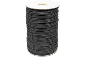 Realm Waxed Cord Cotton - Bracelets, Necklaces, Jewellery Thread, Shamballa Macrame (2mm Black - 1m)