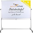 Mobiel whiteboard bord aan beide zijden beschrijfbaar, in 5 maten, beschermend gelakt, magnetisch, afmetingen: 200 x 100 cm