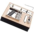 LAMSAM Combos of Prewired Electric Guitar Control Plate System, Threaded Saddles Dual Loading Bridge Plate Loaded Alnico V Single Coil Neck Bridge Pickups Set, Chrome-13A