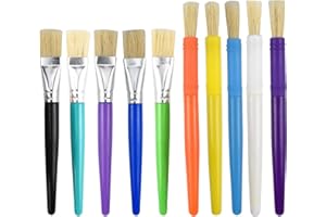 VESANEAE 10PCS Pennelli da Pittura per Bambini pennelli per dipingere Fai da Te Pennelli Taglie Varie per Bambini Set per Pratica Pratica Principianti per Colori ad Olio e Acrilici