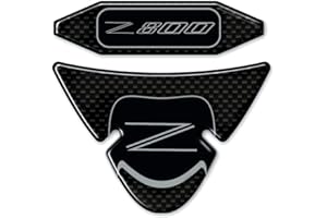 Resin Bike Adhesivos de Moto Compatibles con Kawasaki Z800. Protecciones Placa de Horquilla y Zona de la Llave de Choques y Arañazos de Moto. Adhesivo 3D Resinado - Made in Italy