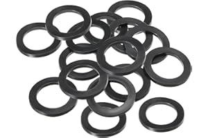 PATIKIL Joint Plat En Caoutchouc M30, 16 Pièces 30mm DI 40mm DE 3mm Épaisseur Joint D’Étanchéité Espaceur Pour Robinet Tuyau Raccord Boulon, Noir