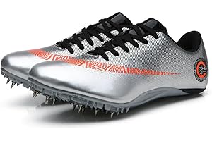 WHLWDH Spiked Leichtathletikschuhe 8 Spikes, Sprint Mittelstrecke Leichtathletikschuhe, Herren Spiked Trainer, atmungsaktiv und leicht Sprintschuhe für Männer,Frauen,Junioren