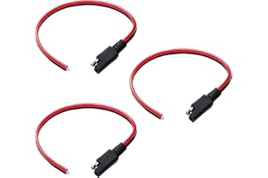 AYHYHLJZJ 3 PCS SAE Cable de Extensión 14AWG - 30 cm (1 ft), 12V-24V SAE Cables Conector, Adaptador de Alimentación de 12 V, Conector Rápido, Cable Resistente y Versátil