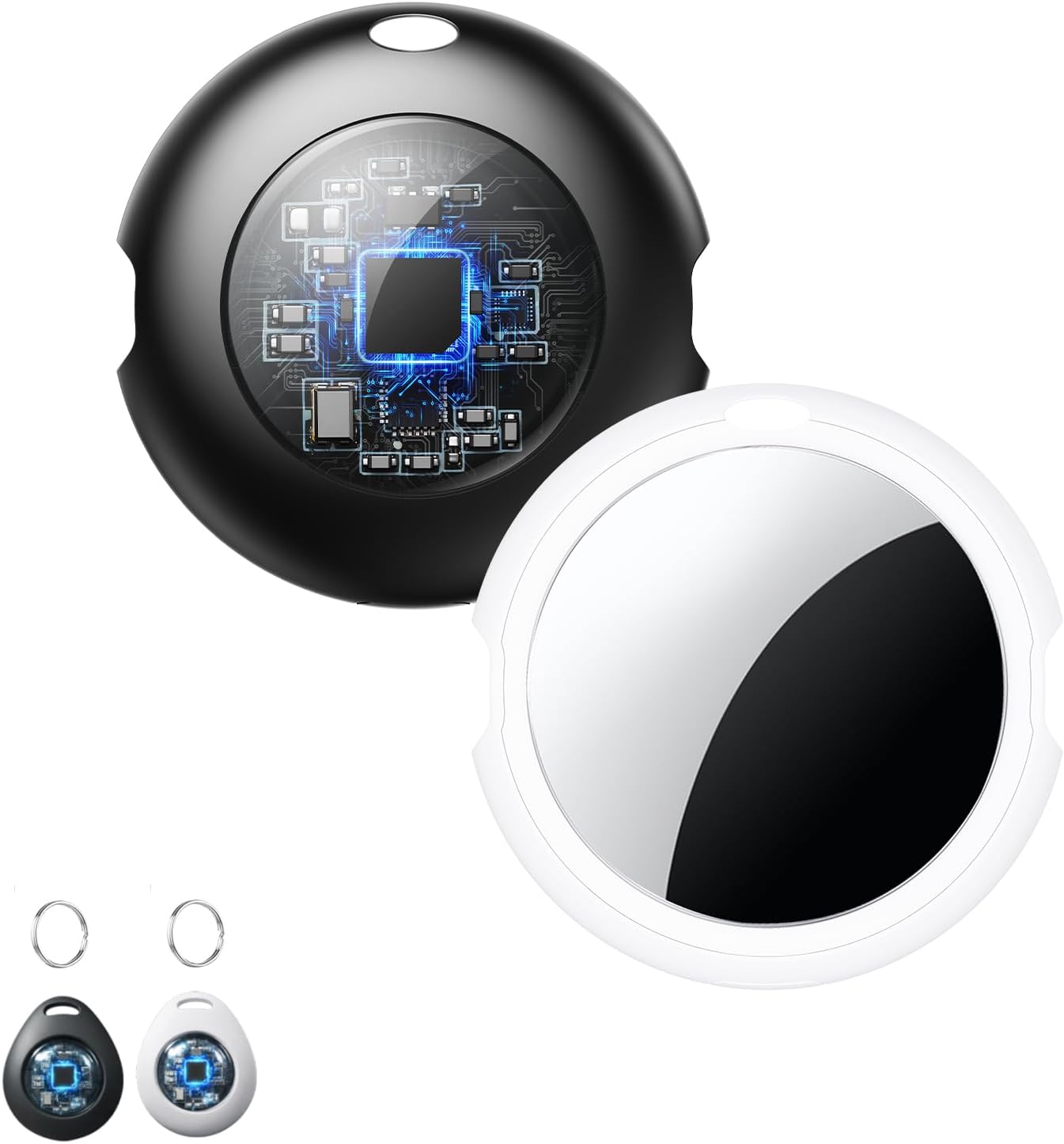 2026 Smart Tag Localizador Llaves[Certificado MFi]Compatible Apple Buscar(Solo iOS)Air Rastreador Bluetooth IP67 Buscador Equipaje Maletas Niños Perro Billetera Mascota Bateria Reemplazable 2 Unidades