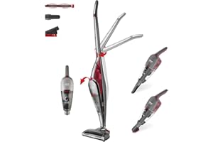 Taurus Unlimited Plegable|Ligero 29 Lithium - 2 en 1: escoba y aspirador de mano, baterías de litio de 29 V, base de carga, velocidad Eco y Turbo, indicador LED, depósito extraíble de 0,7L, Gris