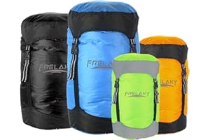 Frelaxy Sacco a compressione, 40% in più di spazio. 11 L/18 L/30 L/43 L/49 L, impermeabile e ultraleggera, custodia per sacco a pelo, attrezzatura salvaspazio per campeggio, escursionismo, viaggi
