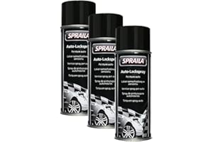 KWASNY_BUNDLE 3X KWASNY 300 921 Auto-K SPRAILA Spraila Lackspray Schwarz Matt 500ml