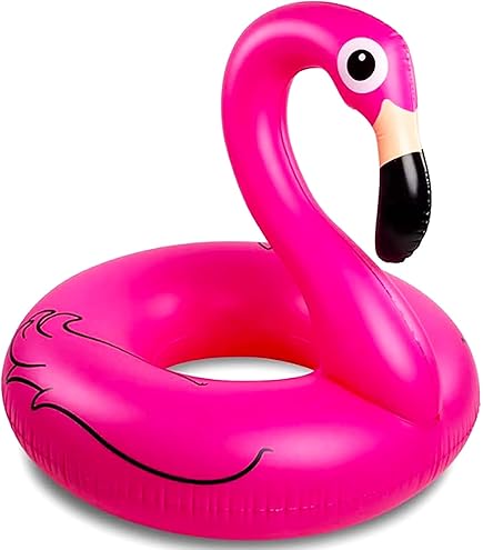 Boui Boui Cantine Bistrot Paris 6 Porte-Gobelets Gonflables Flamants Rose - Pour Piscine, Plage, Fête - Donuts, Pastèque, Licorne Support Boisson Flottant