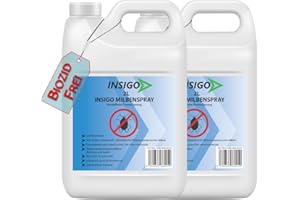 NEU Biozidfreie Milben Abwehr 4L – Mittel für Hausstaubmilben abwehren – Milbenspray für Matratzen – Fleckenfrei – Milben Spray INSIGO