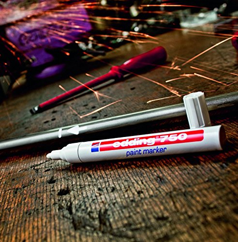 edding 4-750-2-3049 Lackmarker 750 Industrie, 2-4 mm, weiß - 2