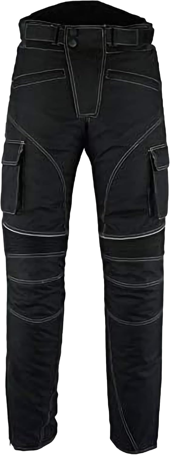 Sterling Sports®Men Textile Waterproof Motorbike Motorcycle Thermal Armoured Trousers Cargo Pant Black Cameo Grey Green